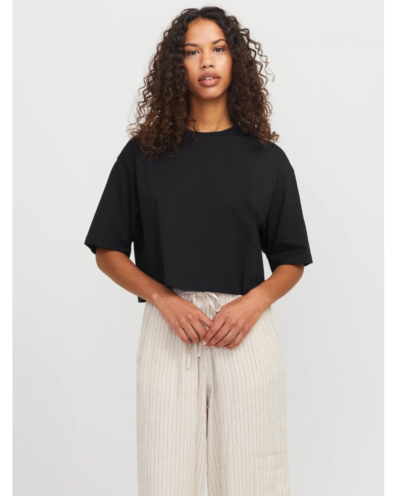 JXANDREA LOOSE SS CROPPED TEE JRS NOOS
