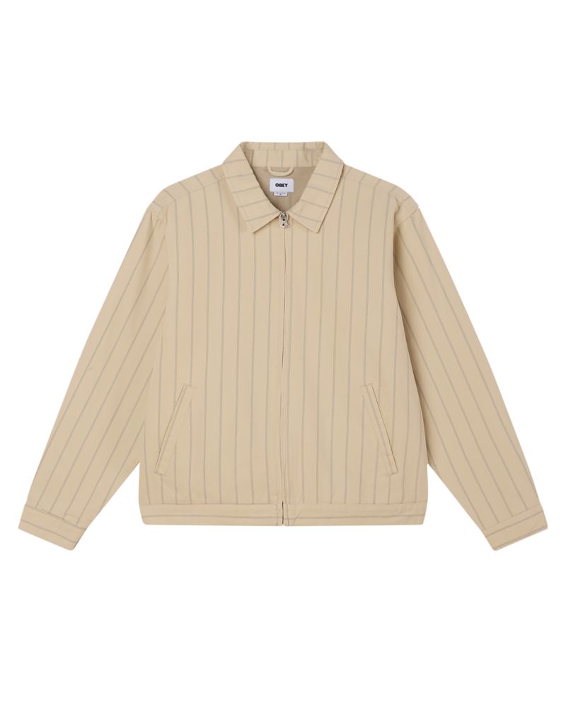 Obey stripe zip up jacket