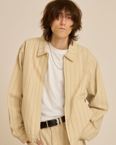 Obey stripe zip up jacket