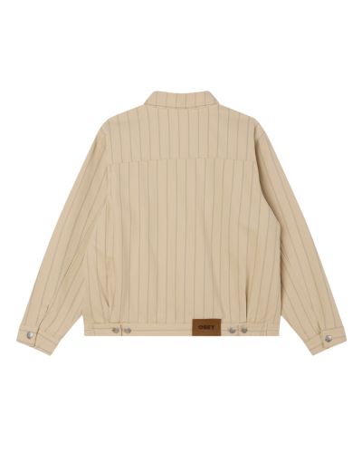 Obey stripe zip up jacket