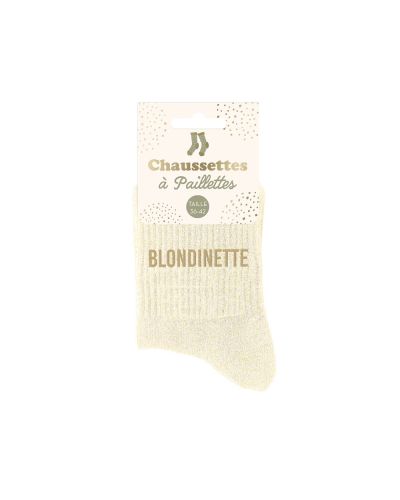 CHAUSSETTES PAILLETTES "BLONDINETTE"