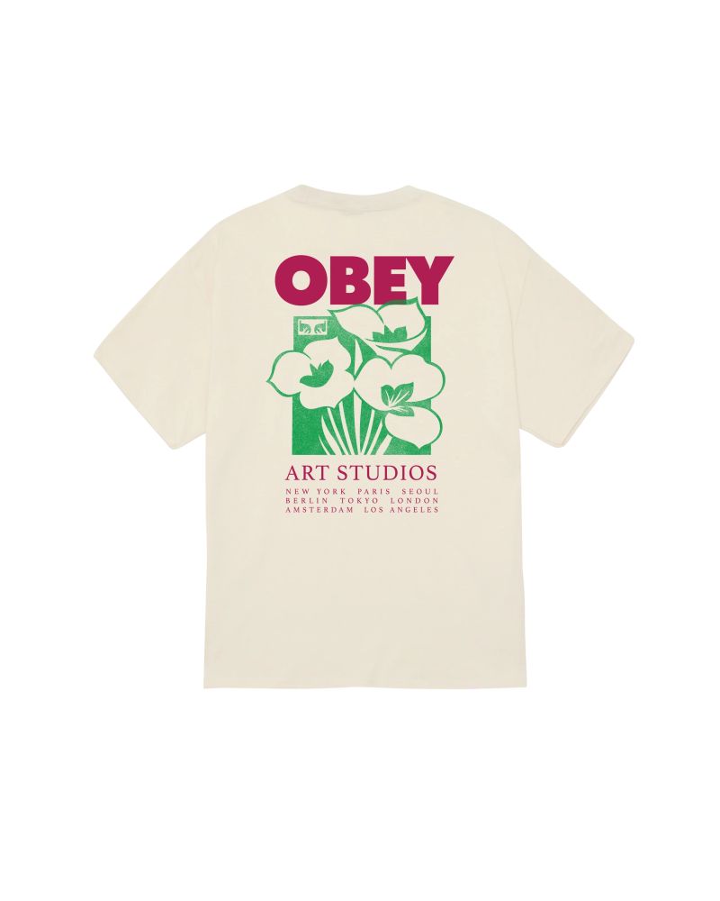Obey art studio flowers tee