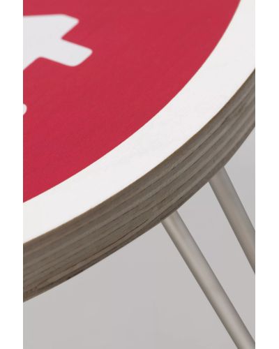 Heart Folding Table Scarlet White