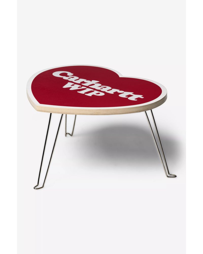 Heart Folding Table Scarlet White