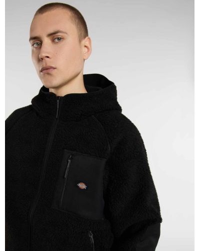 CENTRAL HIGH PILE HOODED BLACK