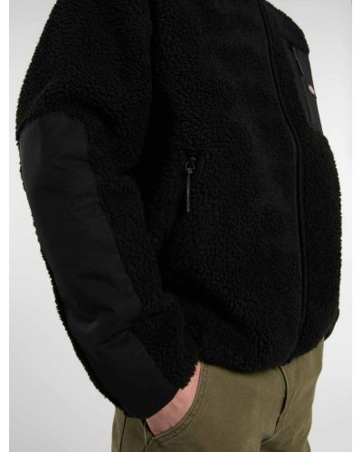 CENTRAL HIGH PILE HOODED BLACK