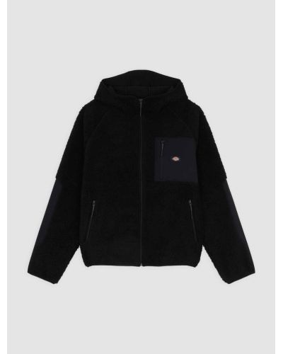CENTRAL HIGH PILE HOODED BLACK