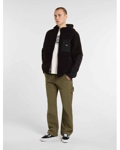 CENTRAL HIGH PILE HOODED BLACK