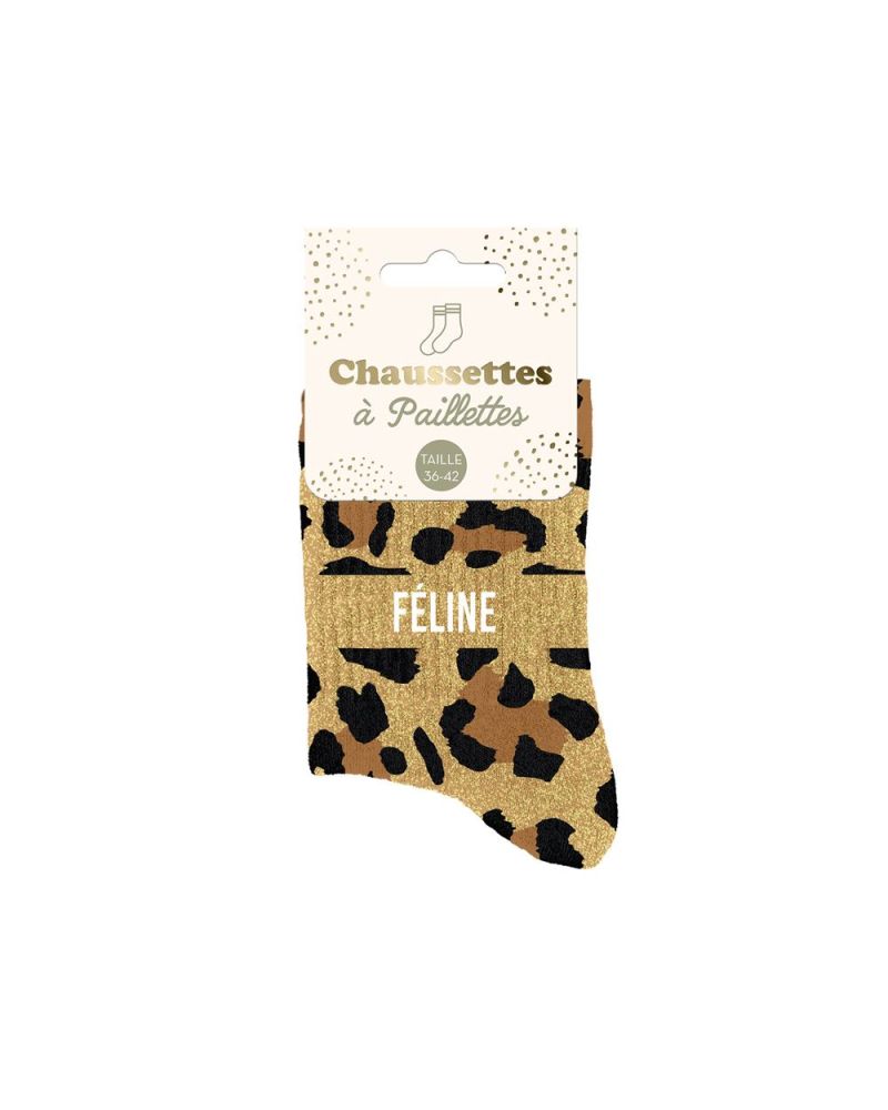 CHAUSSETTES PAILLETTES FELINE