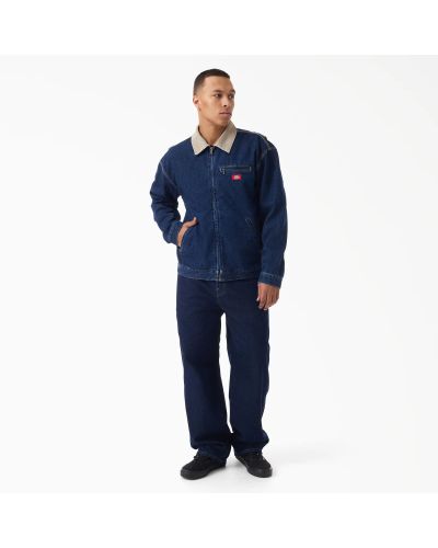 DENIM PAINTER JACKET DARK INDIG