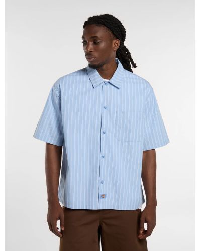VENEDOCIA STRIPE SHIRT SS bleu