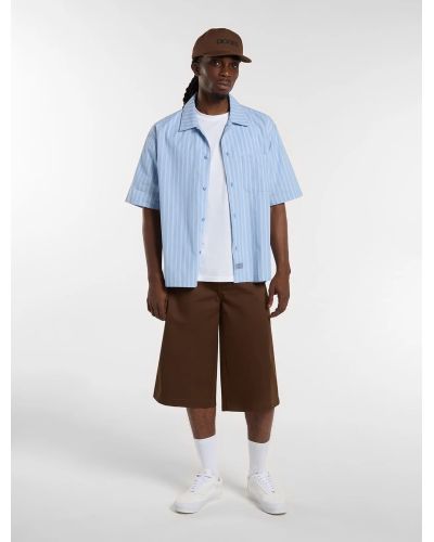 VENEDOCIA STRIPE SHIRT SS bleu