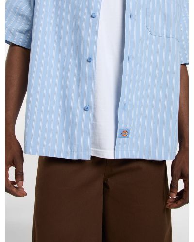 VENEDOCIA STRIPE SHIRT SS bleu