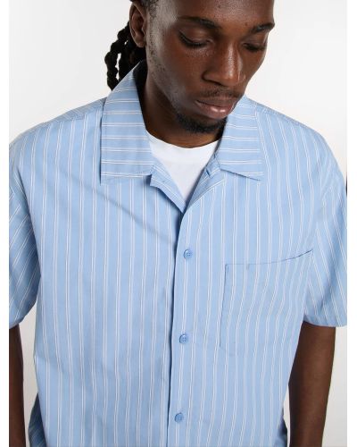 VENEDOCIA STRIPE SHIRT SS bleu