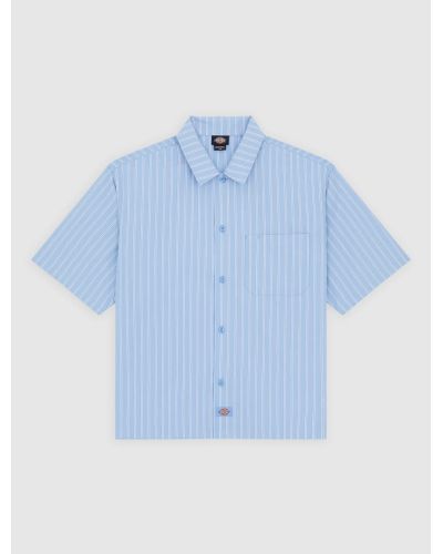 VENEDOCIA STRIPE SHIRT SS bleu