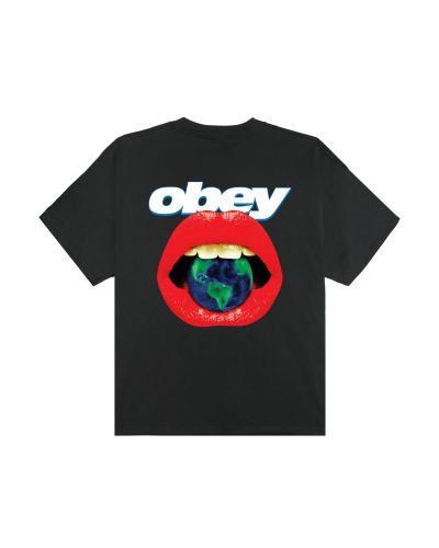 t-shirt Obey lips