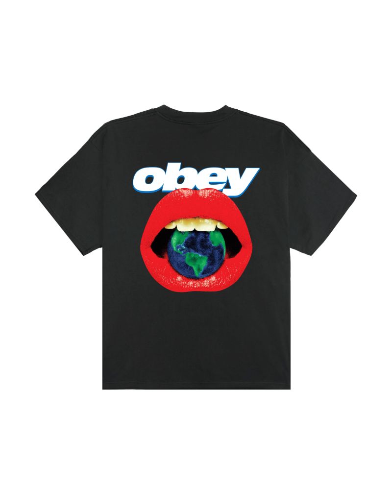 t-shirt Obey lips