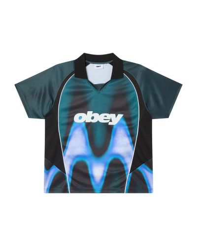 Obey blurred soccer jersey