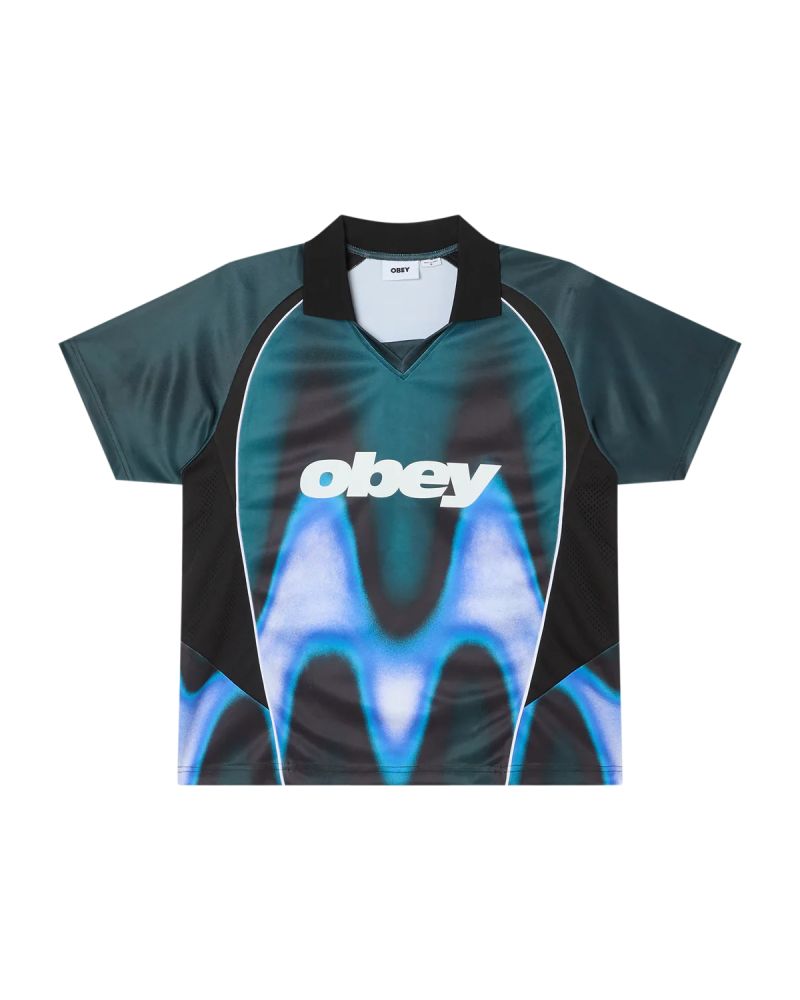 Obey blurred soccer jersey