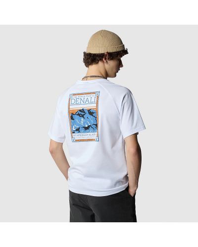 M S/S NORTH FACES TEE blanc