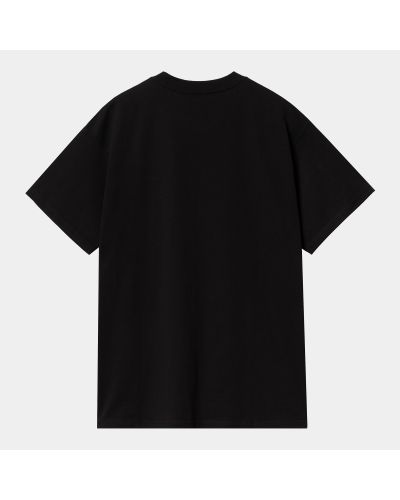 S/S Script Embroidery T-Shirt noir