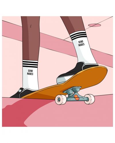 MOTHER SOCKER « SEND NUDES » White/Black