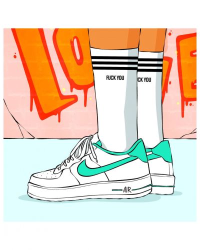 MOTHER SOCKER « FUCK YOU » White/Black