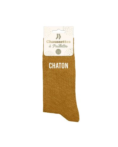 CHAUSSETTES PAILLETTES "CHATON"