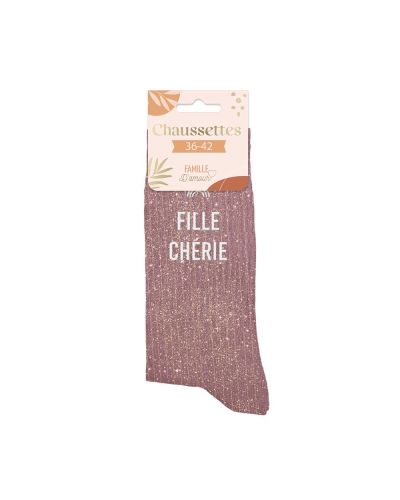 CHAUSSETTES PAILLETTES "FILLE CHERIE"