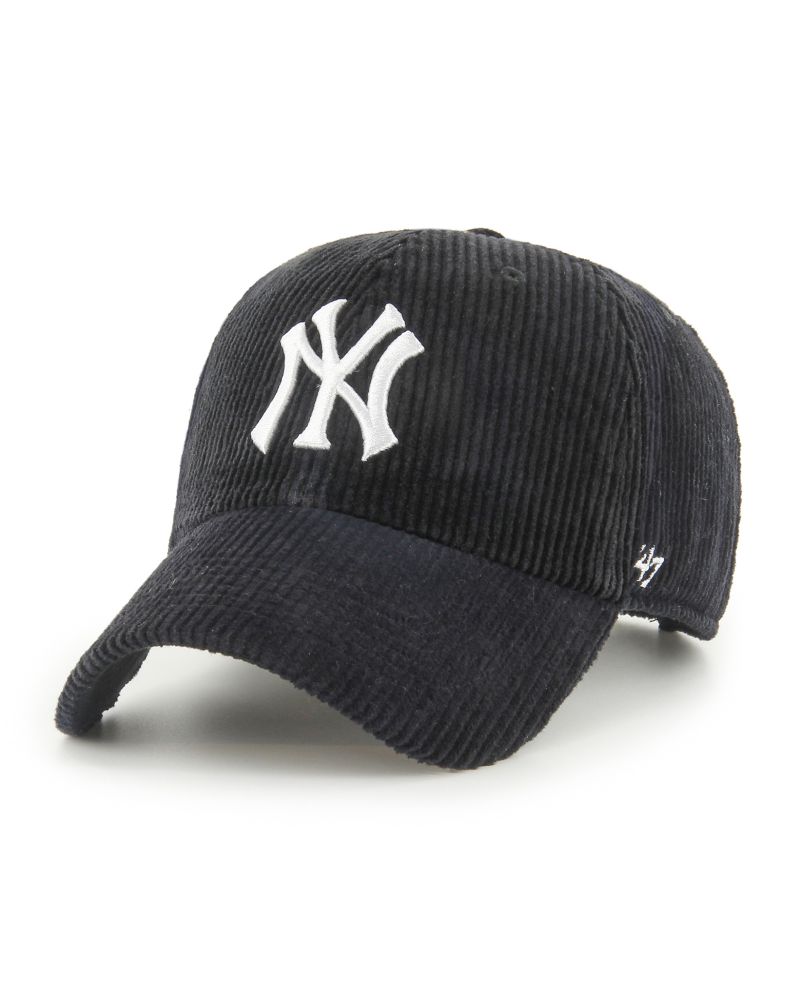 47 CAP MLB NEW YORK YANKEES THICK CORD CLEAN UP BLACK