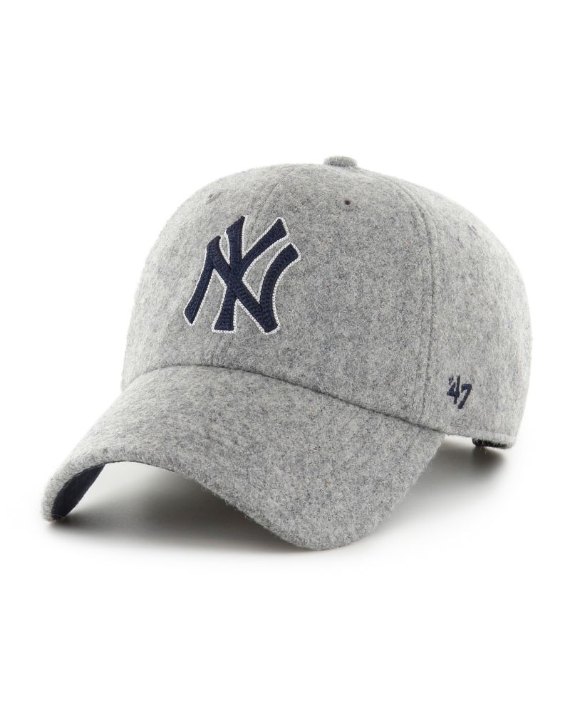 47 CAP MLB NEW YORK YANKEES CHAIN STITCH CLEAN UP GREY