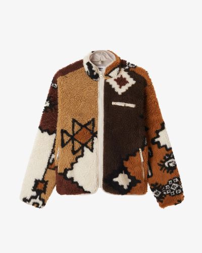 Moroccan rug sherpa jacket