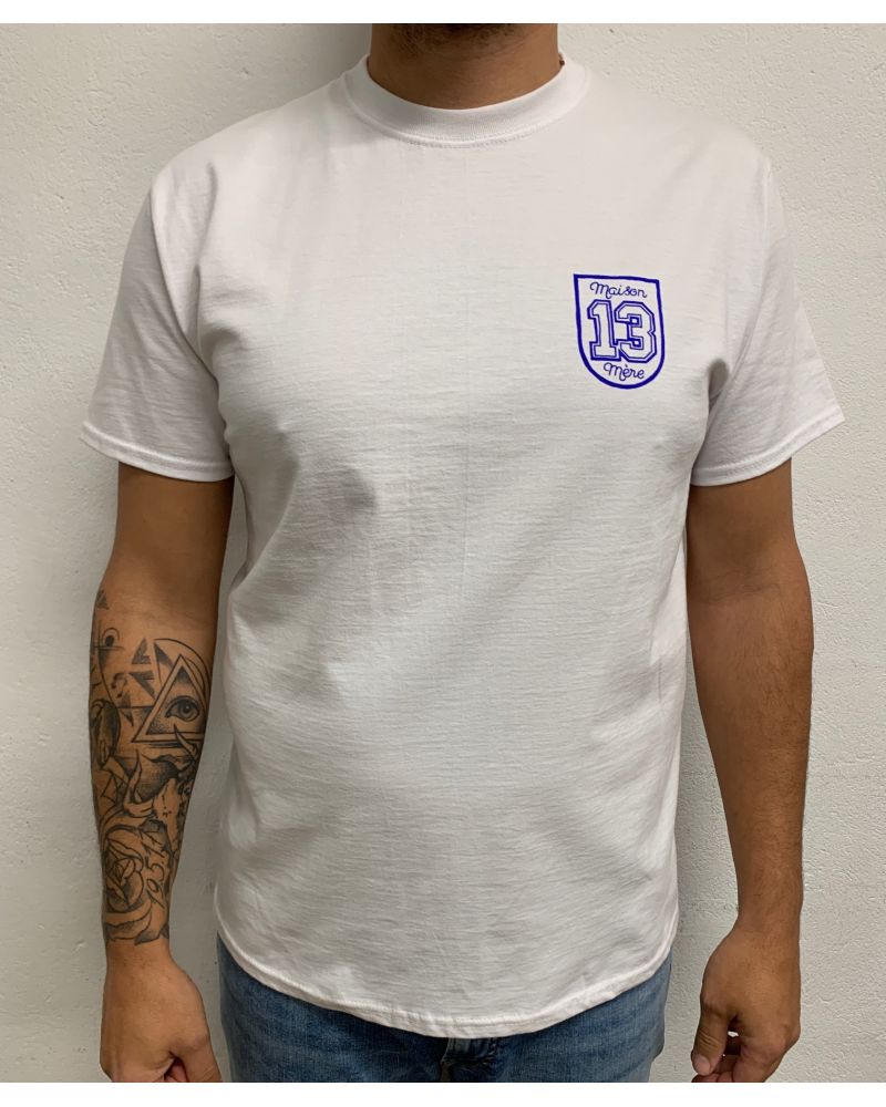 T-SHIRT COLLEGE 13 blanc