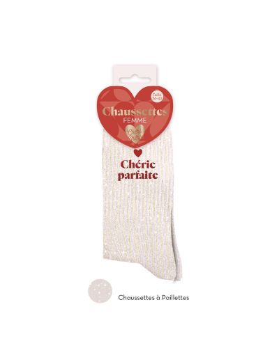 CHAUSSETTES PAILLETTES SAINT VALENTIN