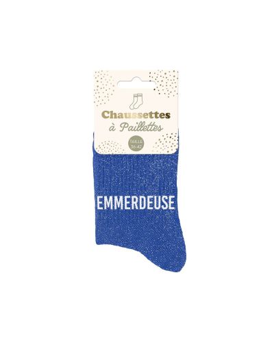 CHAUSSETTES PAILLETTES "EMMERDEUSE"