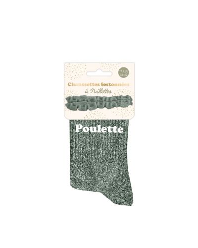 CHAUSSETTES FESTON COURTES PAILLETTES POULETTE