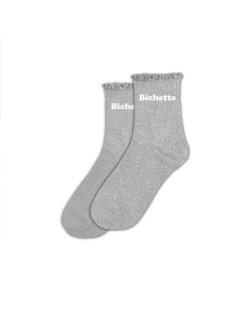 CHAUSSETTES FESTON COURTES PAILLETTES BICHETTE