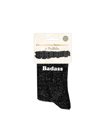 CHAUSSETTES FESTON COURTES PAILLETTES BADASS