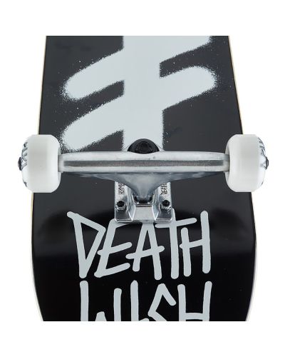SKATEBOARD DEATHWISH COMPLETE 8.5 GANG LOGO BLACK WHITE
