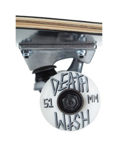 SKATEBOARD DEATHWISH COMPLETE 8.5 GANG LOGO BLACK WHITE