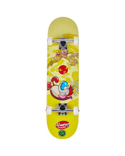 SKATEBOARD ALMOST COMPLETE 8.0 X 31.56 RENSTIMPY DRAIN YELLOW