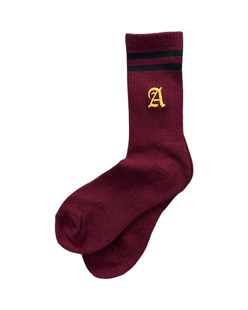 SOCKS MAISON MÈRE BURGUNDY/BLACK