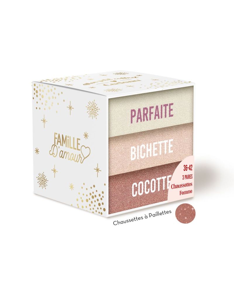 COFFRET TRIO CHAUSSETTES PAILLETTES PARFAITE