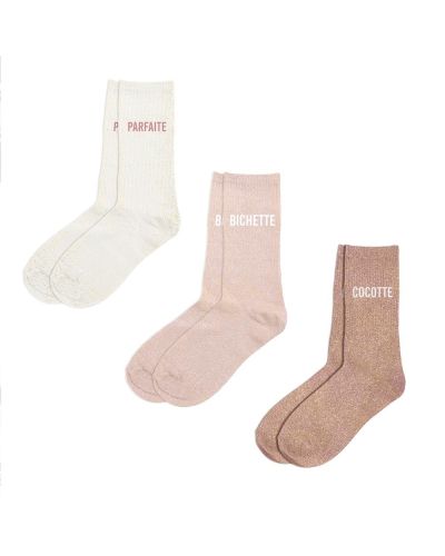 COFFRET TRIO CHAUSSETTES PAILLETTES PARFAITE