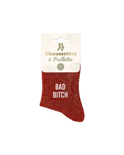 CHAUSSETTES COURTES PAILLETTES BAD BITCH