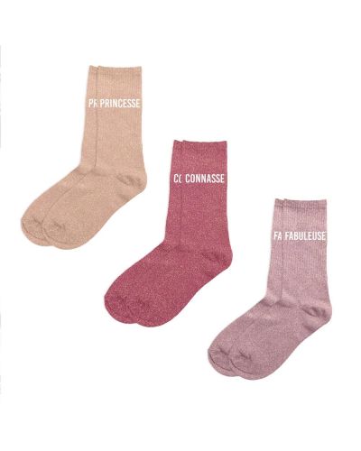 COFFRET TRIO CHAUSSETTES PAILLETTES PRINCESSE