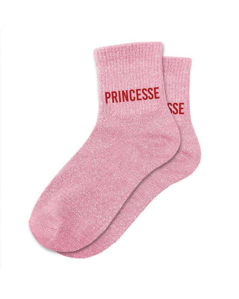 CHAUSSETTES PAILLETTES PRINCESSE ROSE