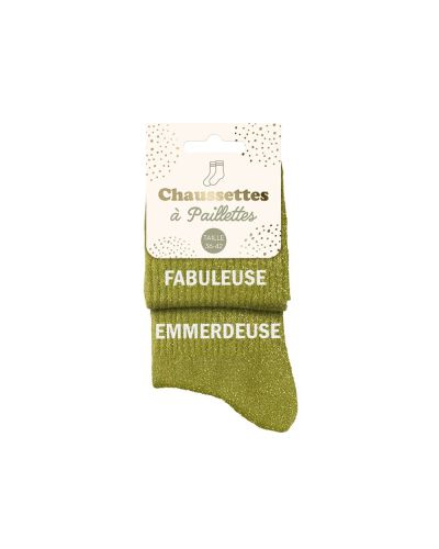 CHAUSSETTES PAILLETTES DUO FABULEUSE EMMERDEUSE