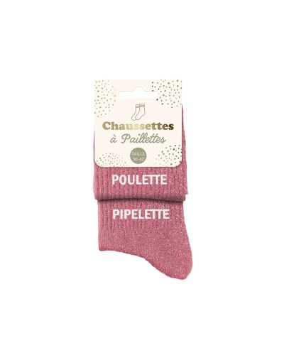 CHAUSSETTES PAILLETTES DUO POULETTE PIPELETTE