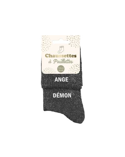 CHAUSSETTES PAILLETTES DUO ANGE DÉMON